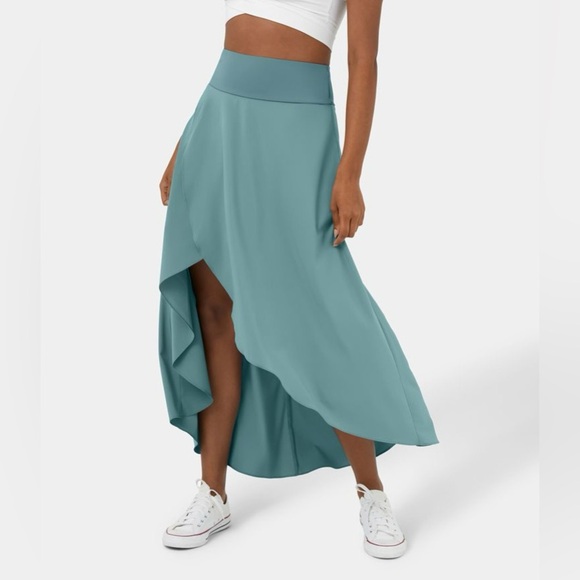 Halara Breezeful™ High Waisted High Low Ruffle 2-in-1 Flowy Maxi Skirt | NWT - Picture 4 of 12